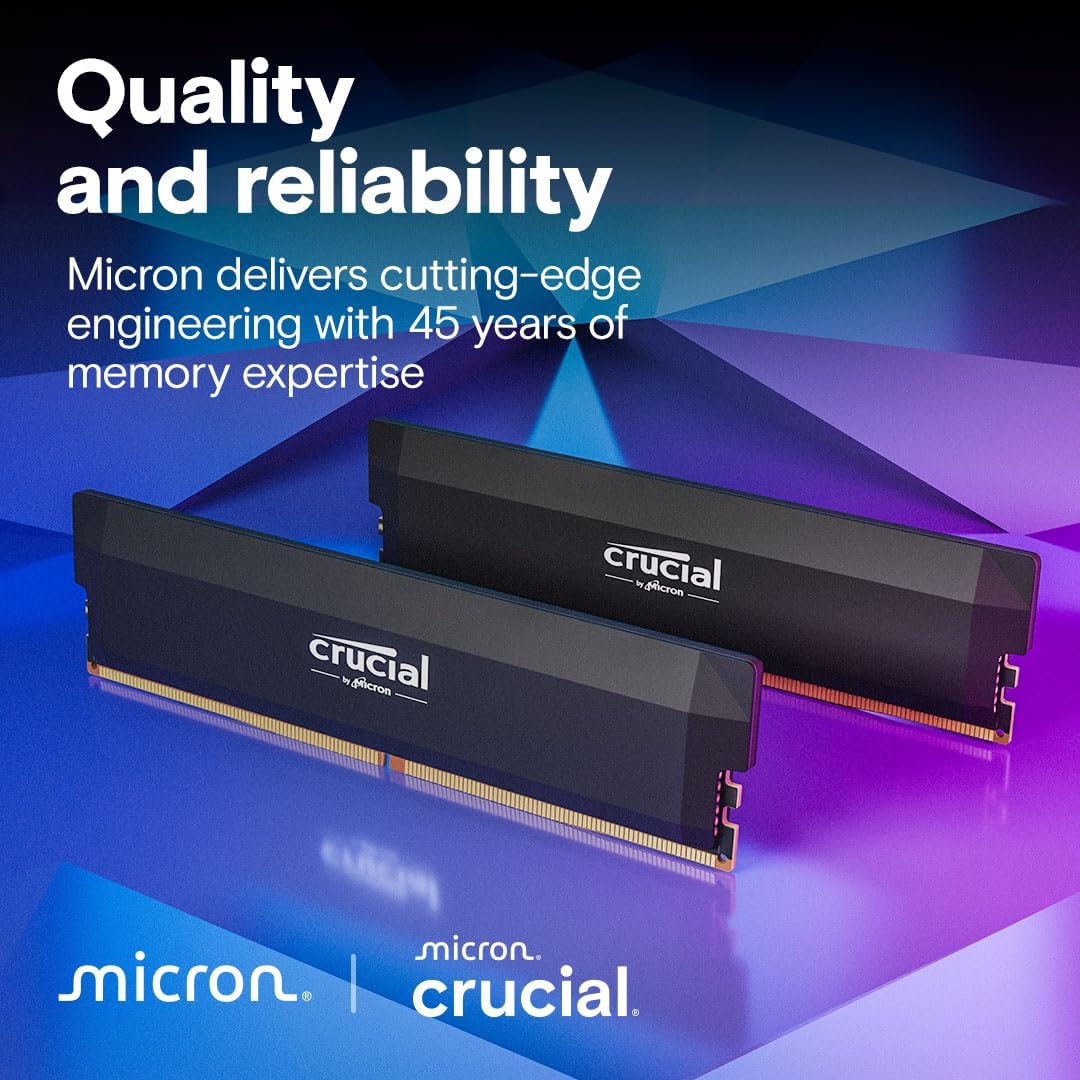 Crucial Ram Desktop Pro Series 64GB (2x32GB) 6000MHZ DDR5 Crucial Ram Desktop Pro Series 64GB (2x32GB) 6000MHZ DDR5